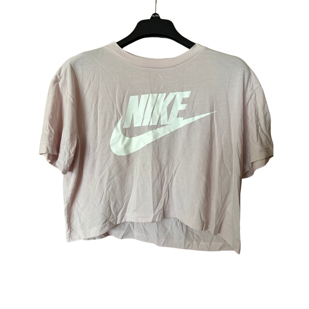 NIKE Logo Pink Crop Top